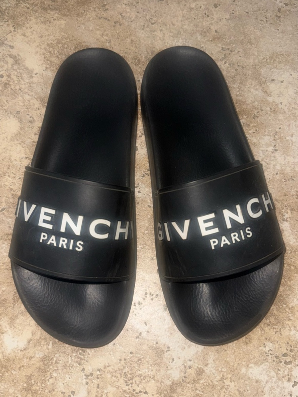 Givenchy Black Slides with White Logo - Picture 4 of 10